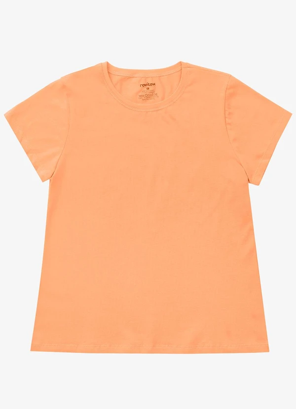 Rovitex - Blusa Feminina Cotton Leve Básica Laranja 4