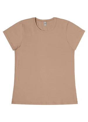 Rovitex - Blusa Feminina Cotton Leve Básica Marrom - ROVITEX
