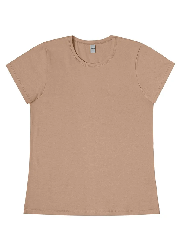 Rovitex - Blusa Feminina Cotton Leve Básica Marrom