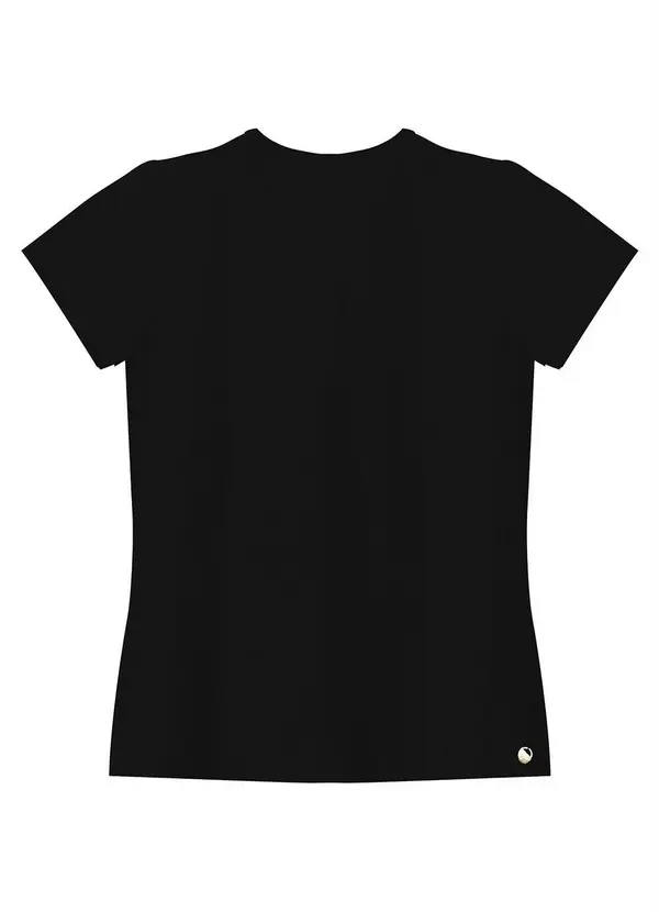 Rovitex - Blusa Feminina Cotton Leve Básica Preto 4