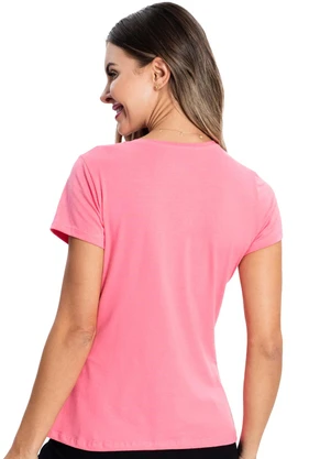 Rovitex - Blusa Feminina Cotton Leve Básica Rosa - ROVITEX