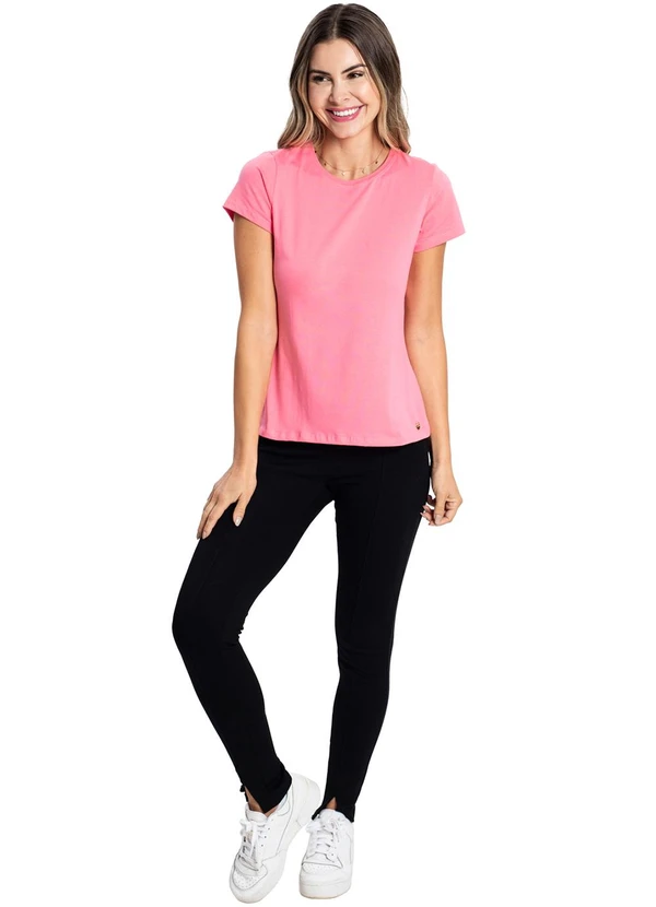Rovitex - Blusa Feminina Cotton Leve Básica Rosa 3