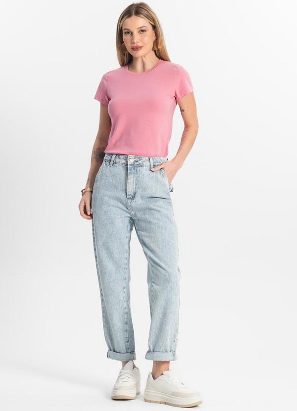 Rovitex - Blusa Feminina Cotton Leve Básica Rosa 3