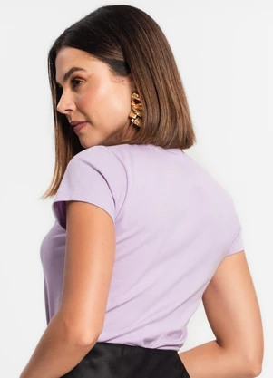 Rovitex - Blusa Feminina Cotton Leve Básica Roxo - ROVITEX