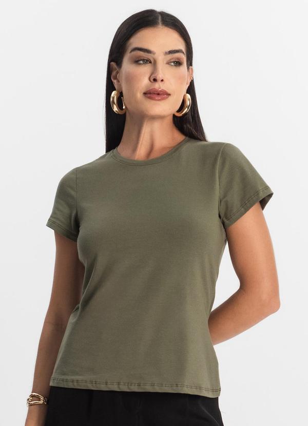 Rovitex - Blusa Feminina Cotton Leve Básica Verde