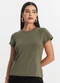 Rovitex - Blusa Feminina Cotton Leve Básica Marrom - variação: Verde