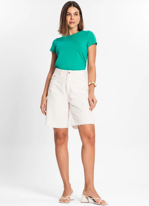 Rovitex - Blusa Feminina Cotton Leve Básica Verde 3