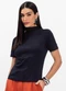 Select - Blusa Feminina Cotton Leve Rosa - variação: Preto