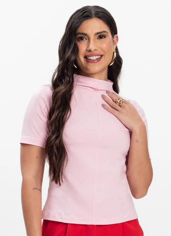 Select - Blusa Feminina Cotton Leve Rosa