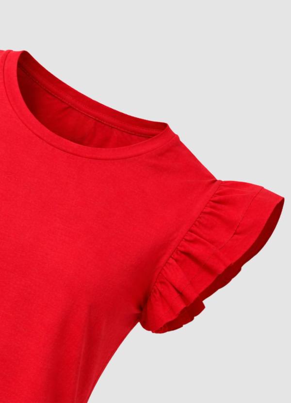 Yends Fashion - Blusa Feminina Cottonmanga Babado Vermelho 6