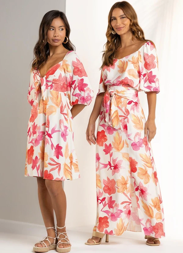 Marialícia - Blusa Feminina Cropped Estampada Bege 4