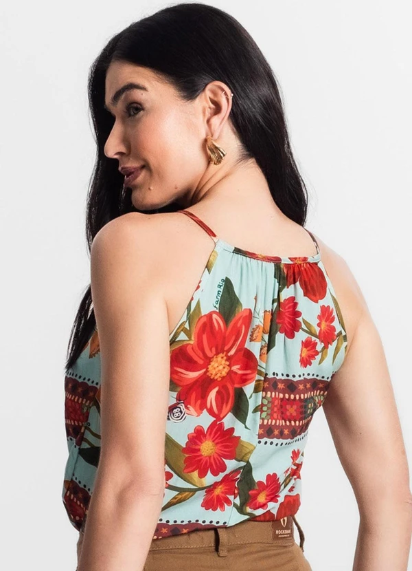 Infinita Cor - Blusa Feminina de Alça Azul 2