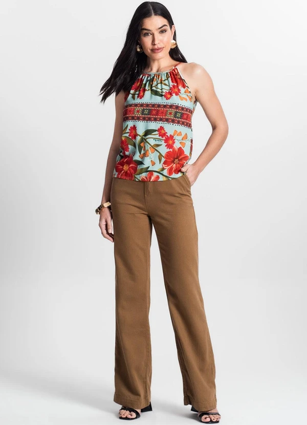 Infinita Cor - Blusa Feminina de Alça Azul 3