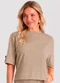 Rovitex - Blusa Feminina de Manga Curta Marrom - variação: Marrom