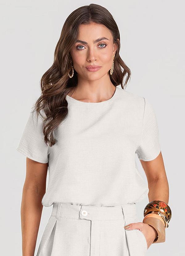 Dianna - Blusa Feminina de Tecido Bege