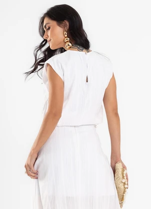 Endless - Blusa Feminina de Tricoline Bege - ENDLESS