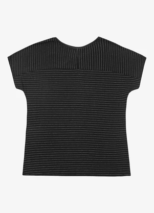 Infinita Cor - Blusa Feminina de Viscose Plus Size Preto - INFINITA COR
