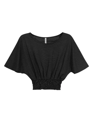 Marialícia - Blusa Feminina de Viscose Preto - MARIALÍCIA