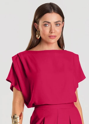 Dianna - Blusa Feminina Decote Canoa Vermelho - DIANNA