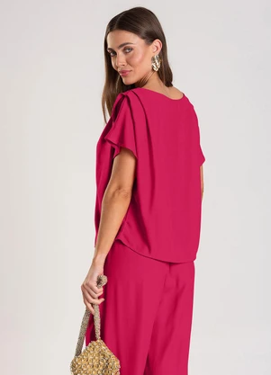 Dianna - Blusa Feminina Decote Canoa Vermelho - DIANNA