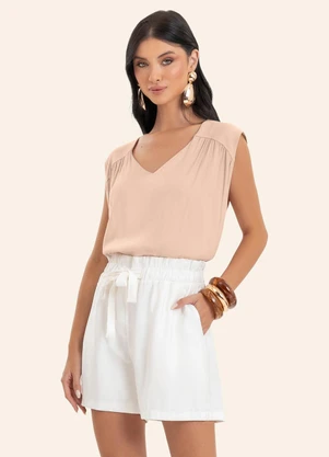 Endless - Blusa Feminina Decote em V Rosa - ENDLESS