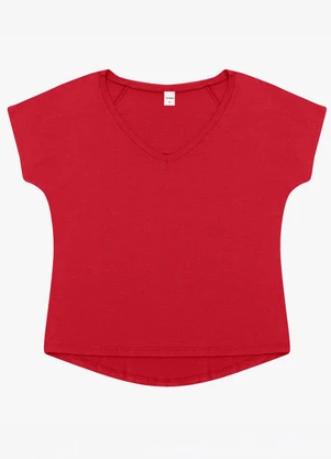 Rovitex - Blusa Feminina Decote em V Viscotorcion Vermelho - ROVITEX