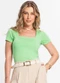 Endless - Blusa Feminina Decote Quadrado Vermelho - variação: Verde