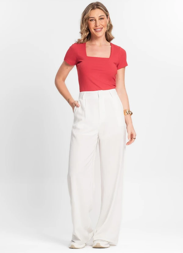 Endless - Blusa Feminina Decote Quadrado Vermelho 3