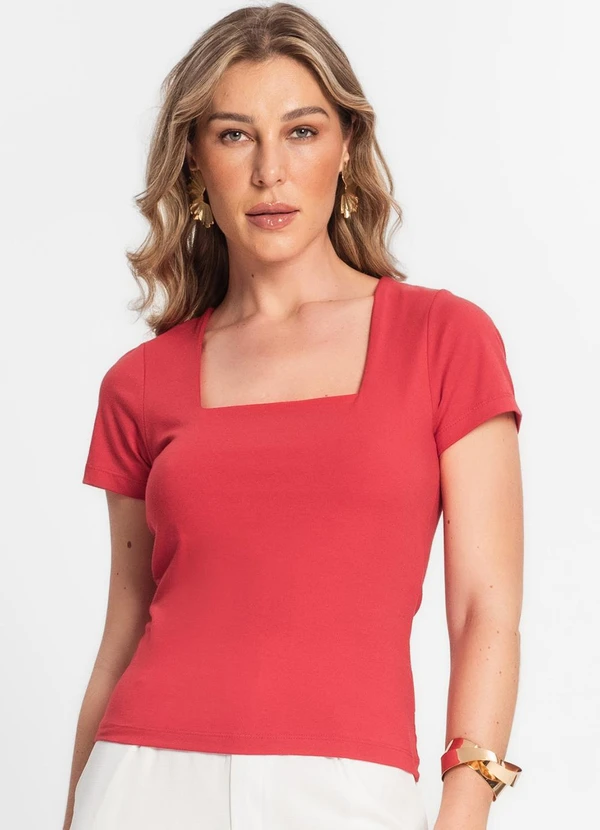 Endless - Blusa Feminina Decote Quadrado Vermelho 4
