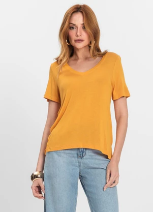 Endless - Blusa Feminina Decote V Amarelo - ENDLESS