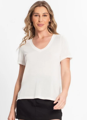 Endless - Blusa Feminina Decote V Bege - ENDLESS