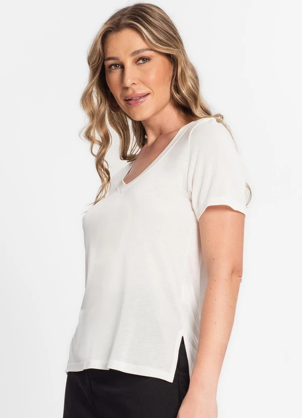 Endless - Blusa Feminina Decote V Bege 4