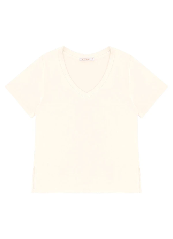 Endless - Blusa Feminina Decote V Bege 5