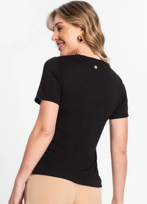 Endless - Blusa Feminina Decote V Preto - ENDLESS
