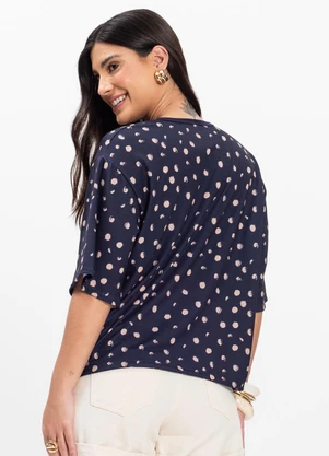 Select - Blusa Feminina Devote V Azul - SELECT