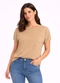 Infinita Cor - Blusa Feminina Elástico nas Mangas Vermelho - variação: Amarelo