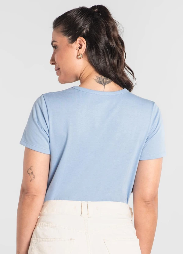 Just Basic - Blusa Feminina em Algodão Azul 2
