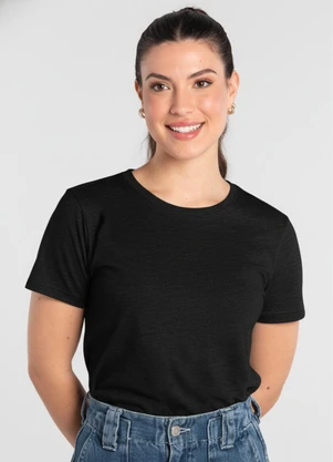 Just Basic - Blusa Feminina em Algodão Preto - JUST BASIC