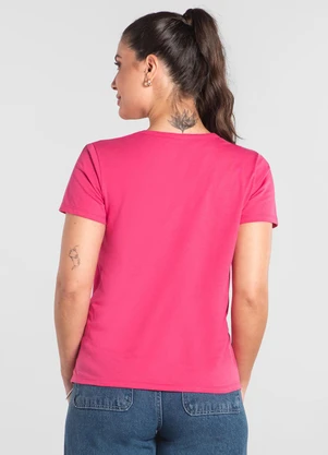 Just Basic - Blusa Feminina em Algodão Rosa - JUST BASIC