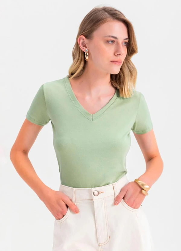 Essendi - Blusa Feminina em Algodão Verde 2