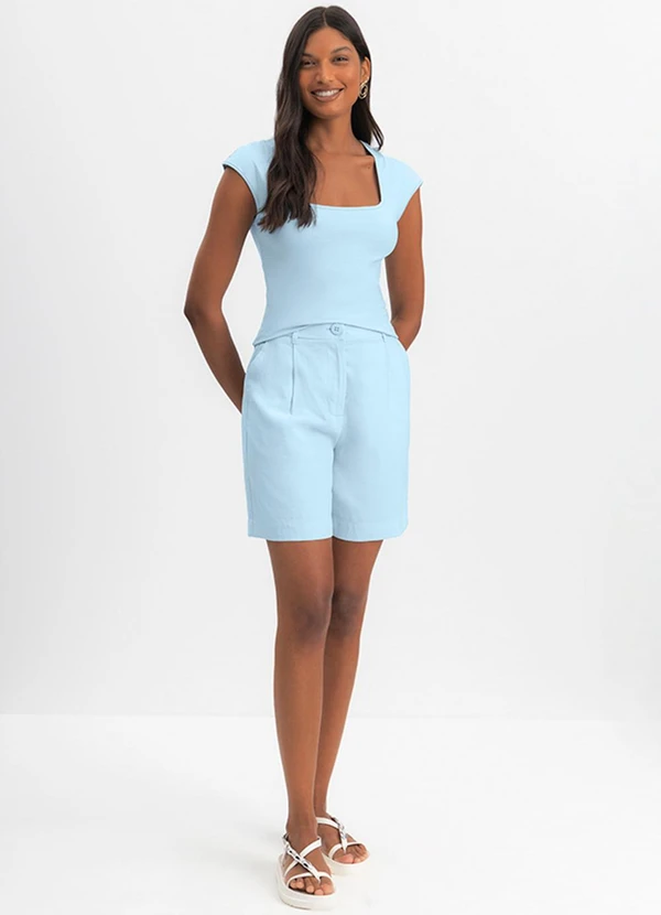 Essendi - Blusa Feminina em Cotton Azul 3