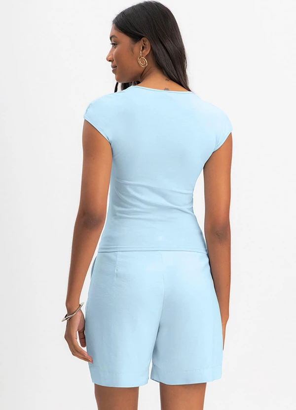 Essendi - Blusa Feminina em Cotton Azul 4