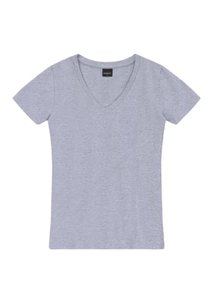 Essendi - Blusa Feminina em Cotton Cinza - ESSENDI