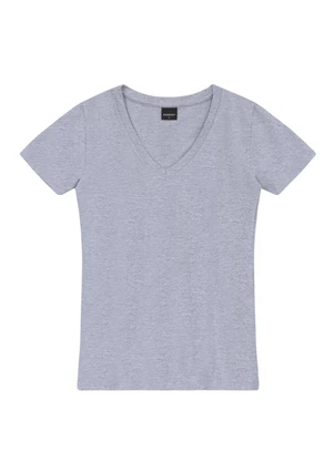 Essendi - Blusa Feminina em Cotton Cinza - ESSENDI