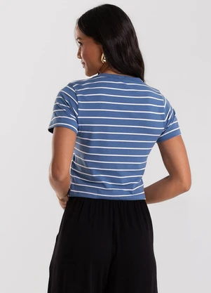 Rovitex - Blusa Feminina em Cotton Leve Azul - ROVITEX