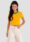Dianna - Blusa Feminina em Cotton Leve Brasil Azul - variação: Amarelo