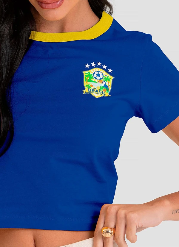 Dianna - Blusa Feminina em Cotton Leve Brasil Azul 4