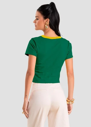 Dianna - Blusa Feminina em Cotton Leve Brasil Verde - DIANNA