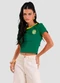 Dianna - Blusa Feminina em Cotton Leve Brasil Azul - variação: Verde