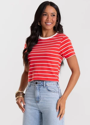 Rovitex - Blusa Feminina em Cotton Leve Vermelho - ROVITEX